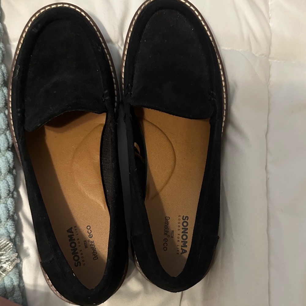 Sonoma Women's Classic Black Suede Loafers